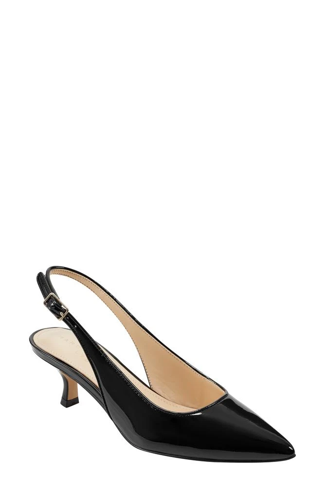 Marc Fisher Larysa Pointed Toe Kitten Heel Slingback Pump 1