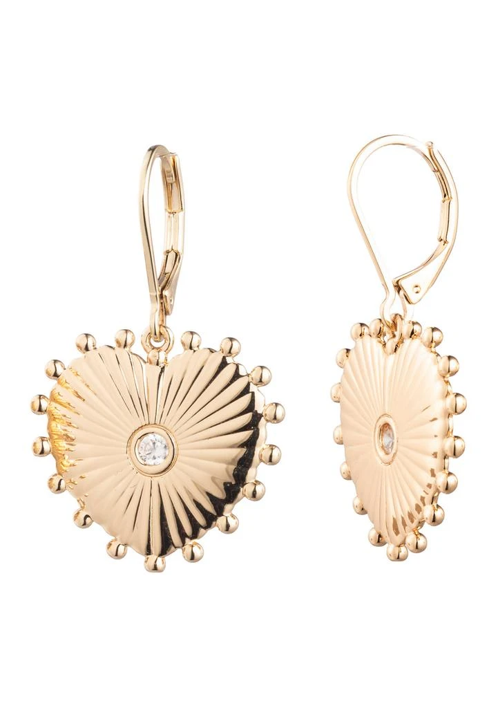 Ralph Lauren Heart Drop Cubic Zirconia Earrings