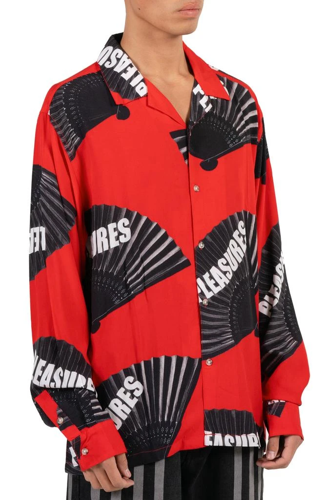 PLEASURES Fans Print Button-Up Shirt 3