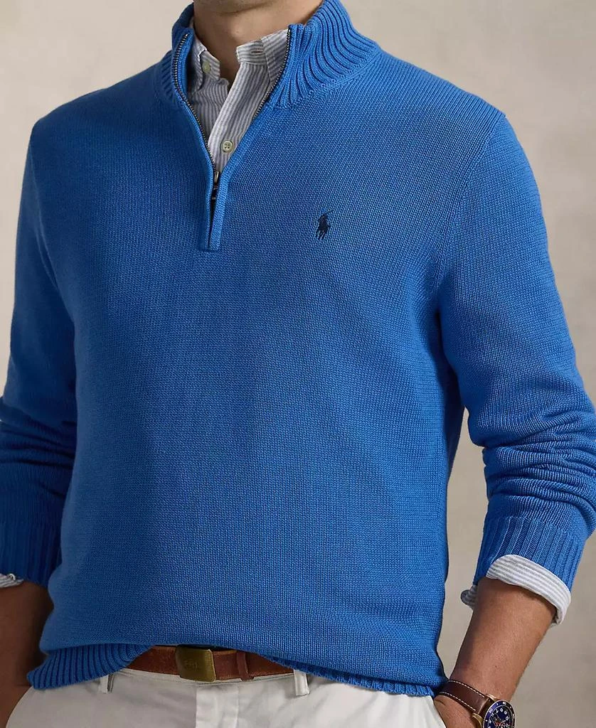 Ralph Lauren Men's Big & Tall Cotton Quarter-Zip Sweater 2