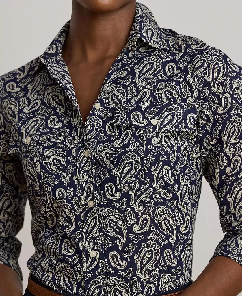 Ralph Lauren Women
s Classic-Fit Paisley Cotton Voile Shirt 3