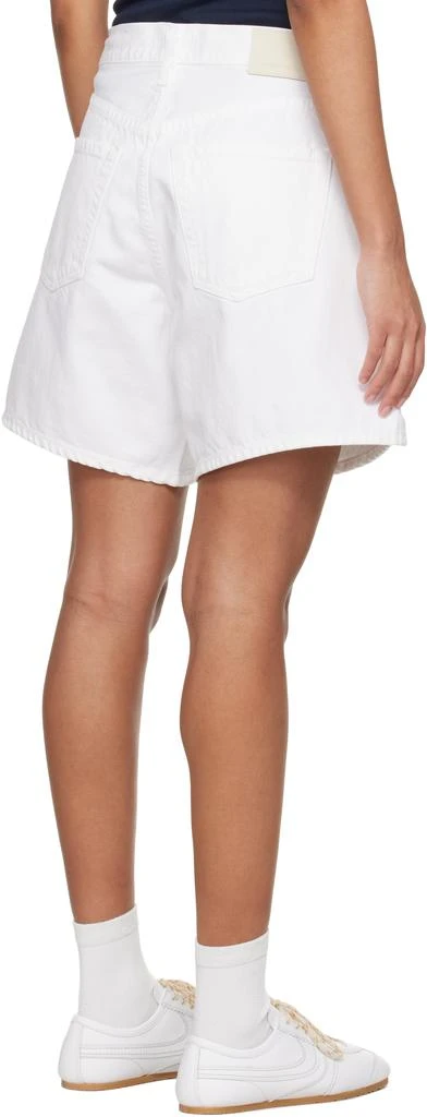 Citizens of Humanity White Brynn Drawstring Denim Shorts 3