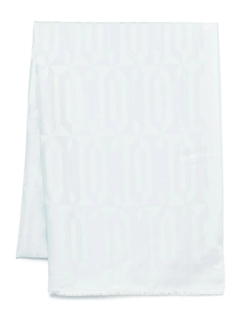 Lanvin Patterned Jacquard Scarf with Frayed Edges