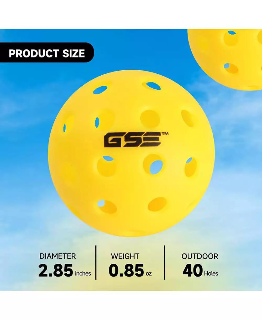 GSE Games 
Sports Expert 12-Pack of Outdoor Pickleball Balls Set, USAPA Standard 40 Holes Pickle Balls (Several Colors Available)