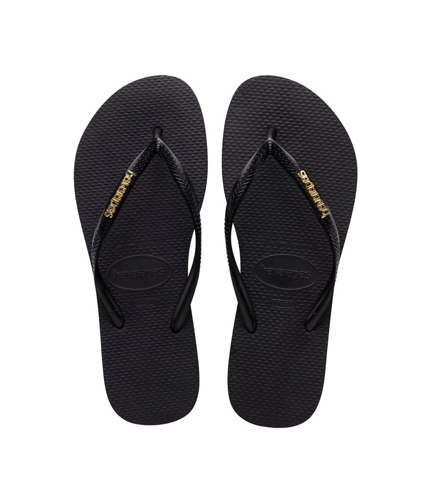 Havaianas Slim Logo Metallic Flip Flops 1