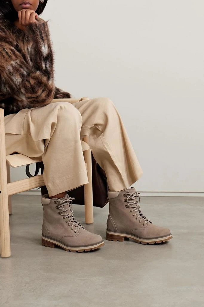 SOREL Leather-trimmed suede ankle boots 2