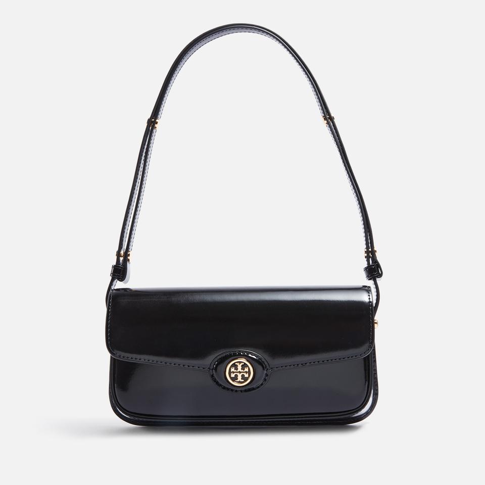 Tory Burch Tory Burch Robinson Spazzolato Patent Leather Shoulder Bag