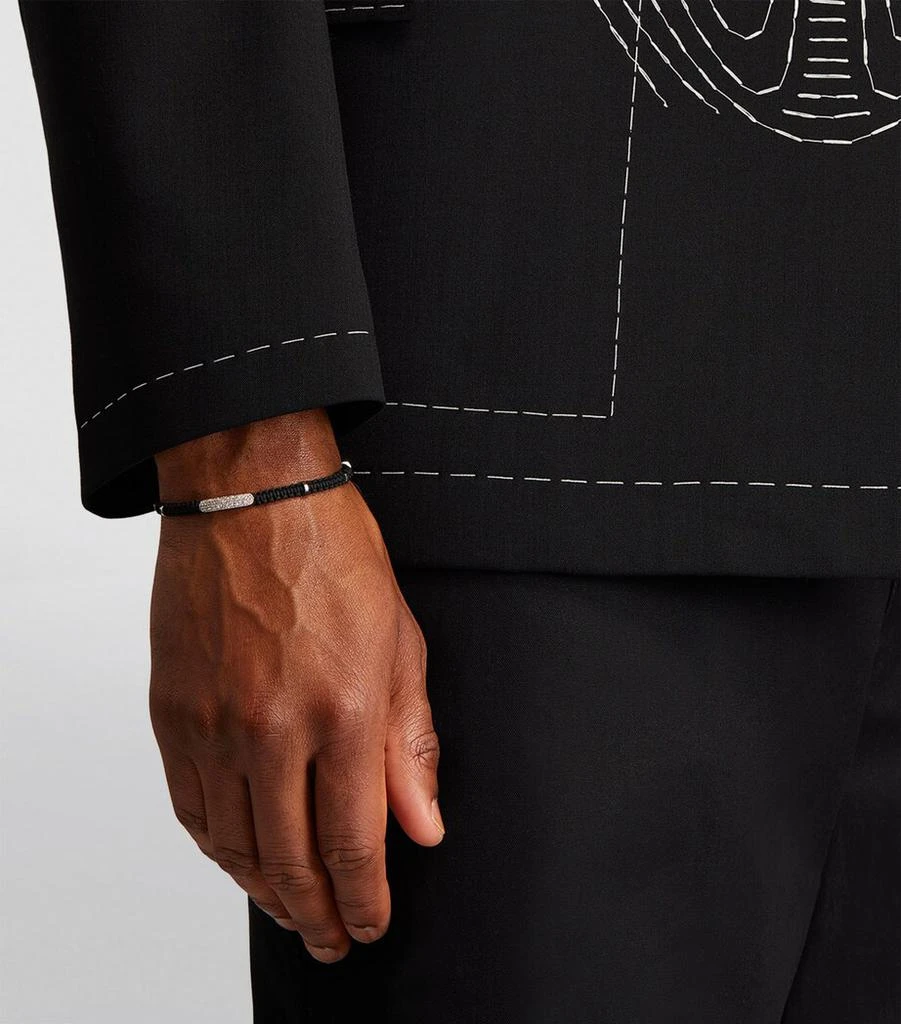 Tateossian Silver Baton Macramé Bracelet 4