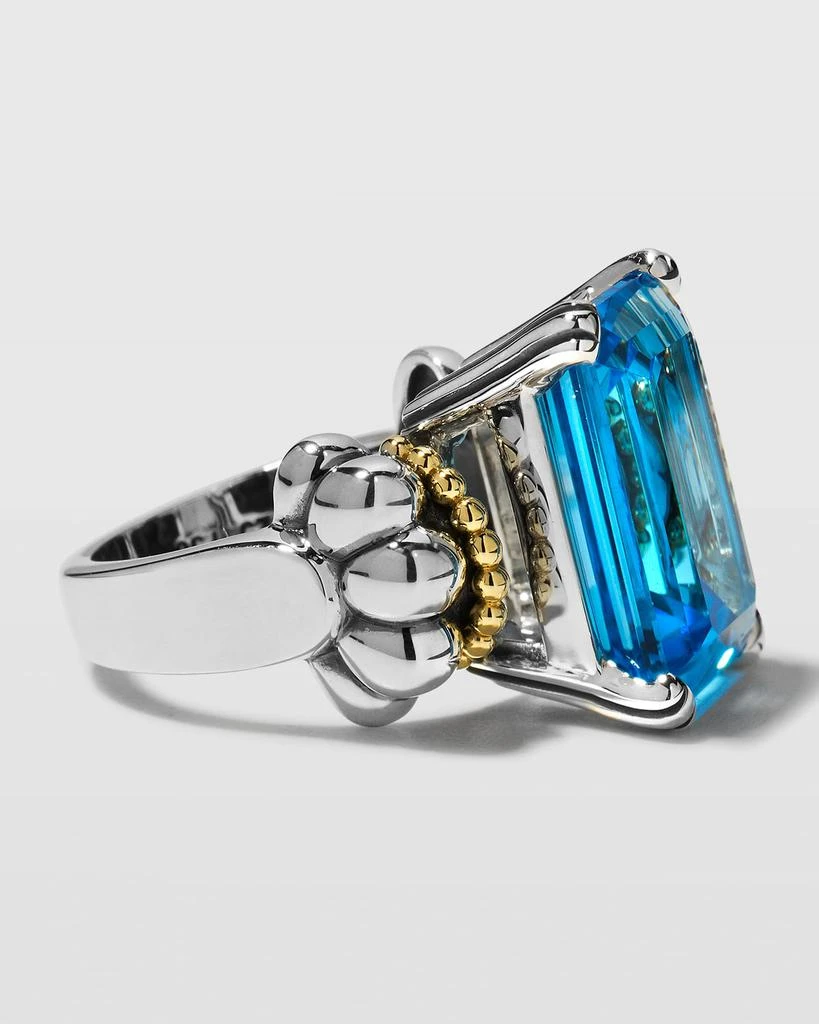 LAGOS Glacier 18x13mm Gemstone Two-Tone Ring 4