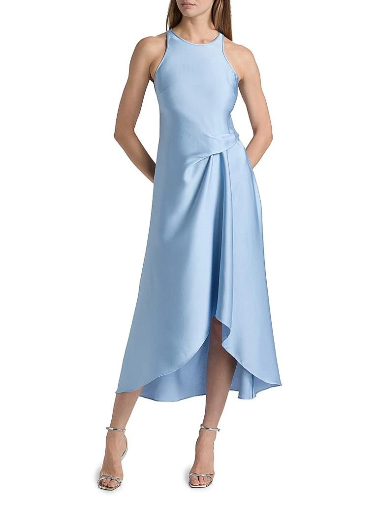 Reiss Women's Micah Bias Drape Midi-Dress - Blue - Size 14 Reiss Women's Micah Bias Drape Midi-Dress - Blue - Size 14