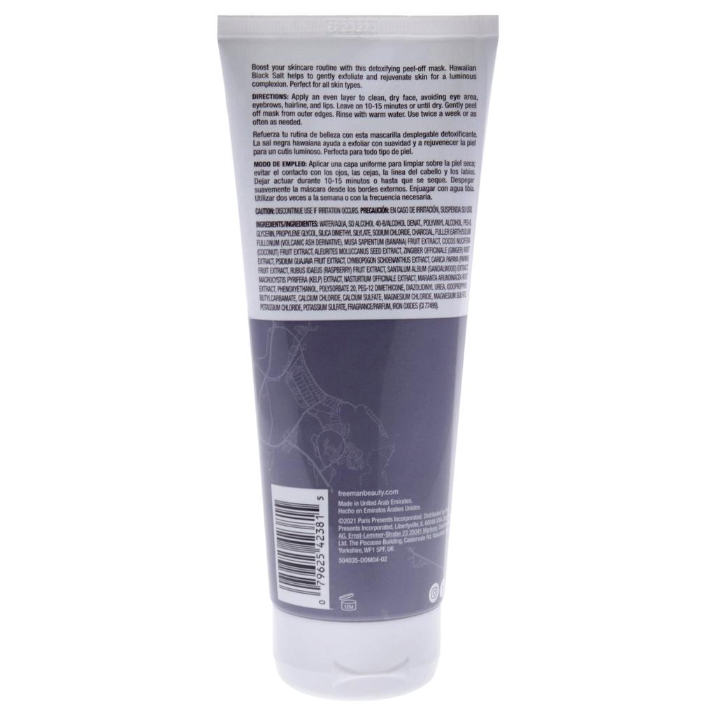 Freeman Hawaiian Black Salt Peel-Off Mask Deep Cleansing by  for Unisex - 6 oz Mask