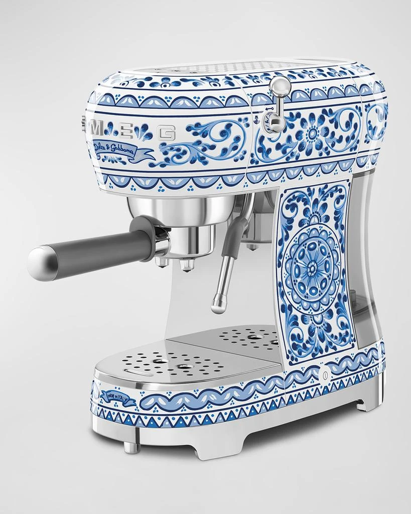 Smeg x Dolce&Gabbana Blu Mediterraneo Manual Espresso Machine 3