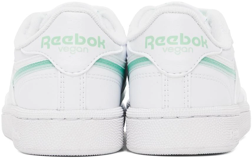 Reebok White & Green Club C 85 Vegan Sneakers 2
