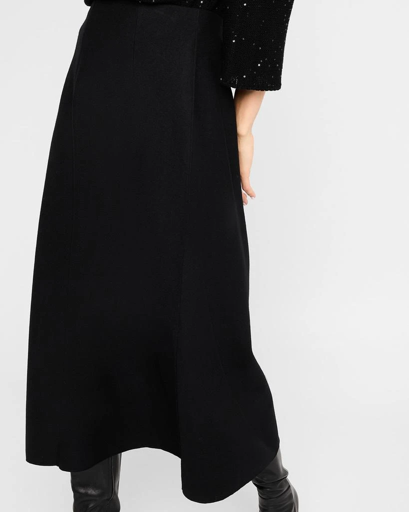 Eileen Fisher A-Line Boiled Wool Jersey Midi Skirt 5