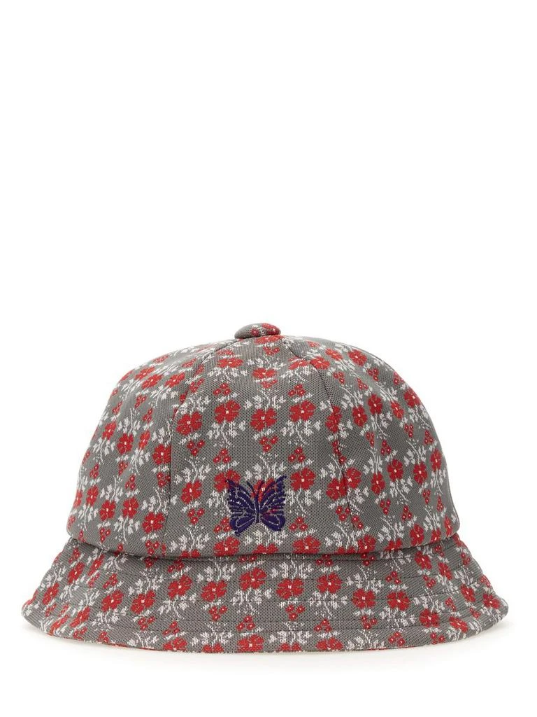 Needles Needles Butterfly Embroidered Floral Printed Bucket Hat