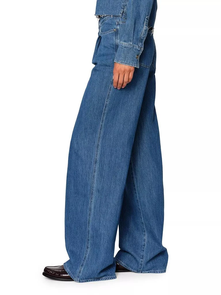 DL1961 DL Aura Isabel Wide Leg Mid Rise Jeans 4
