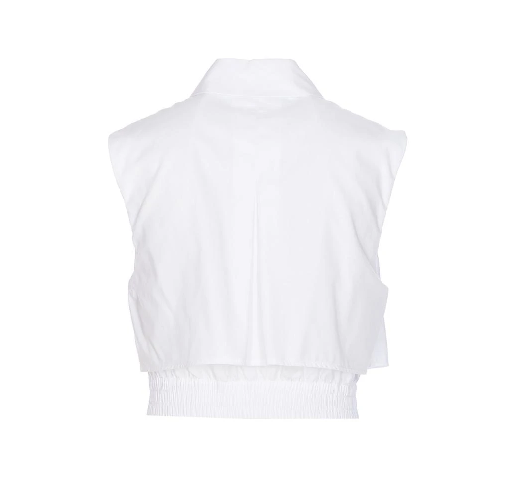 ELISABETTA FRANCHI Elisabetta Franchi Cropped Poplin Cape Shirt 2
