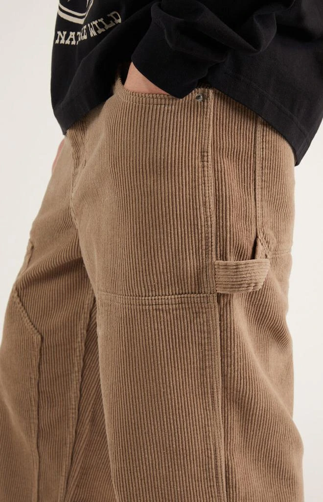 PacSun Tan Corduroy Baggy Carpenter Pants 2