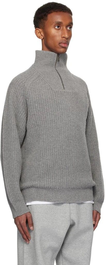 Carhartt WIP Gray Marlon Half Zip Sweater 2