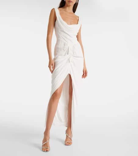Vivienne Westwood Panther gathered asymmetric maxi dress 2