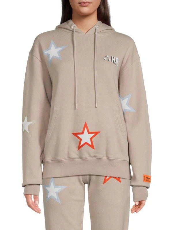 Heron Preston Star Print Drop Shoulder Hoodie 1
