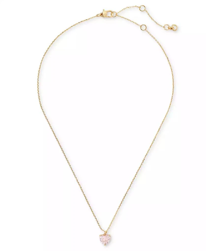 Kate Spade Gold-Tone Birthstone Heart Pendant Necklace, 16" + 3" extender 2