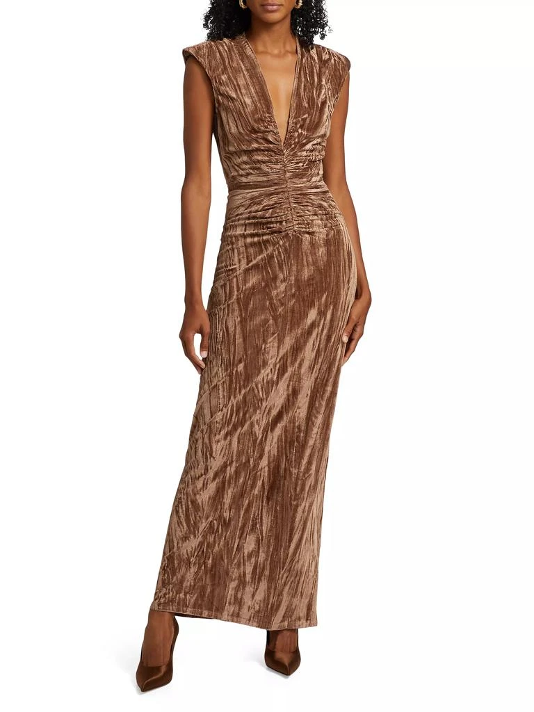Ronny Kobo Hayley Ruched Velvet Dress 2