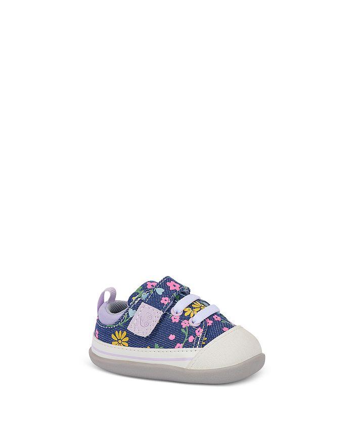See Kai Run Girls' Stevie Mini Floral Denim Sneakers - Toddler, Little Kid