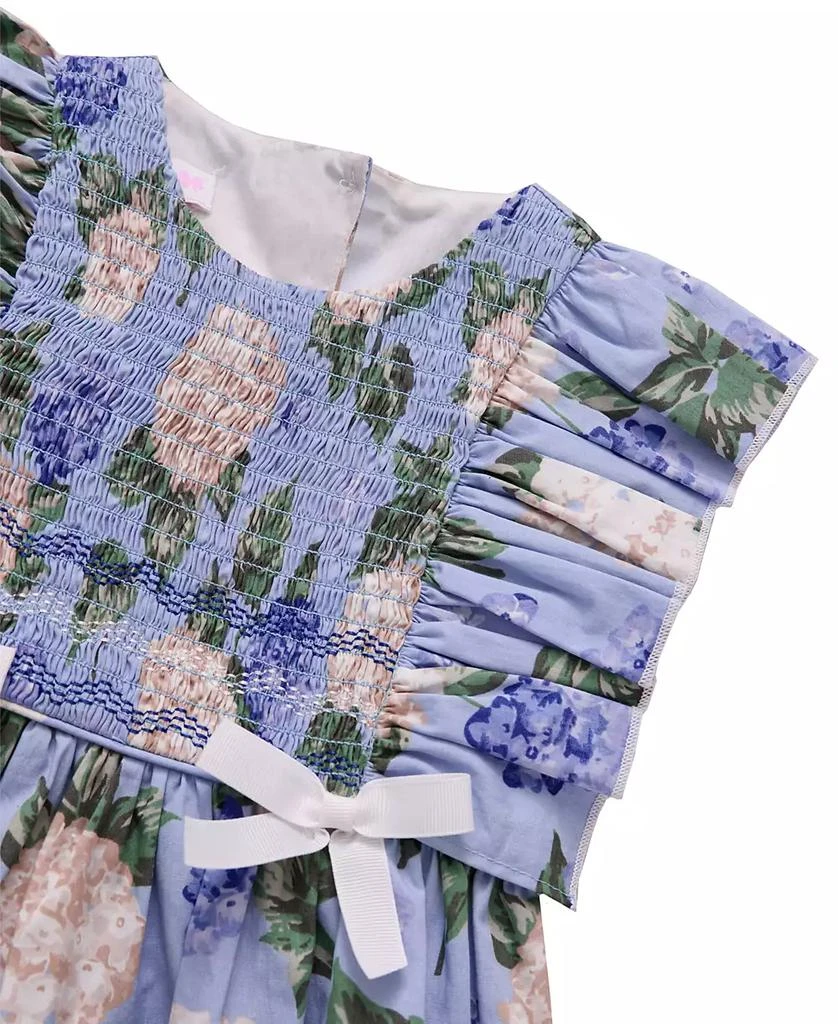 Bonnie Jean Toddler and Little Girls Hydrangea Print Smocked Dress 5