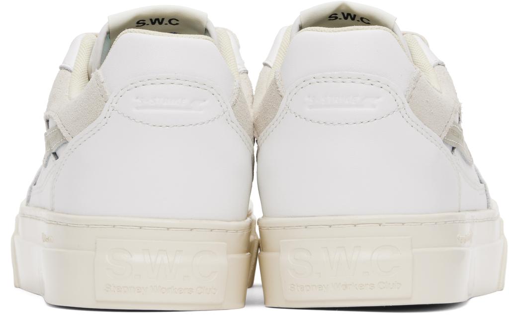 Stepney Workers Club White & Beige Pearl S-Strike Sneakers