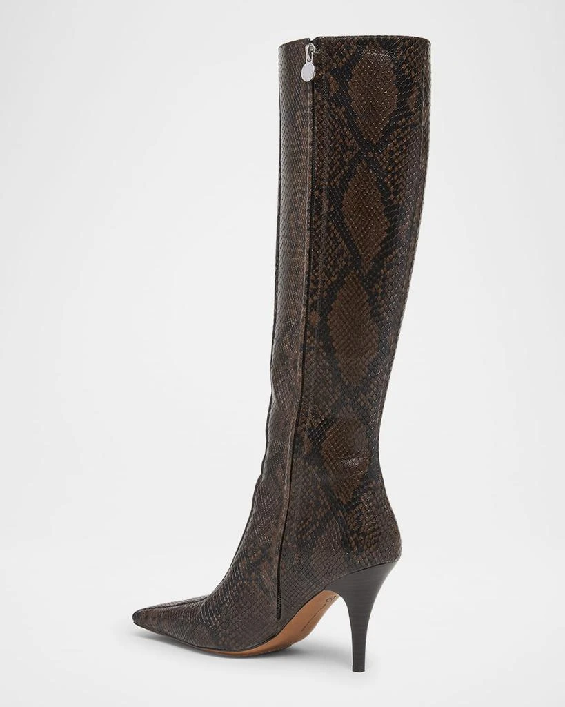 Stella McCartney Alter Snake-Print Tall Stiletto Boots 4