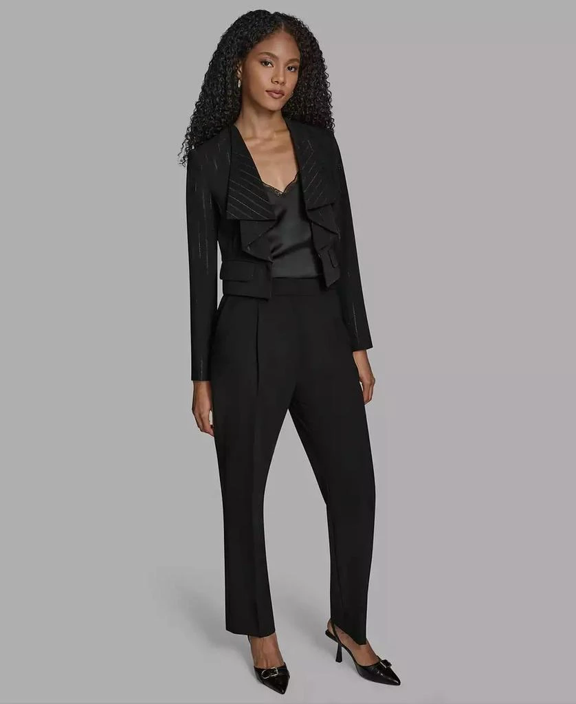 BCBG Women's Pinstripe Cropped Jacket