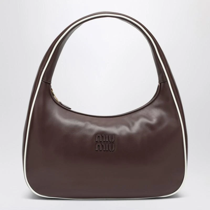 Miu Miu Brown/white leather handbag 1