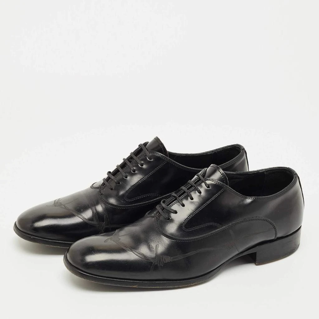 Alexander McQueen Black Leather Lace Oxford Size 43 – On  display picture 1