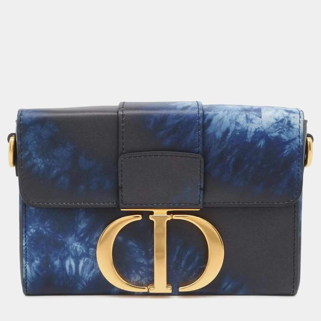 Dior Dior Blue Leather Graphic Print 30 Montaigne Box Bag 1