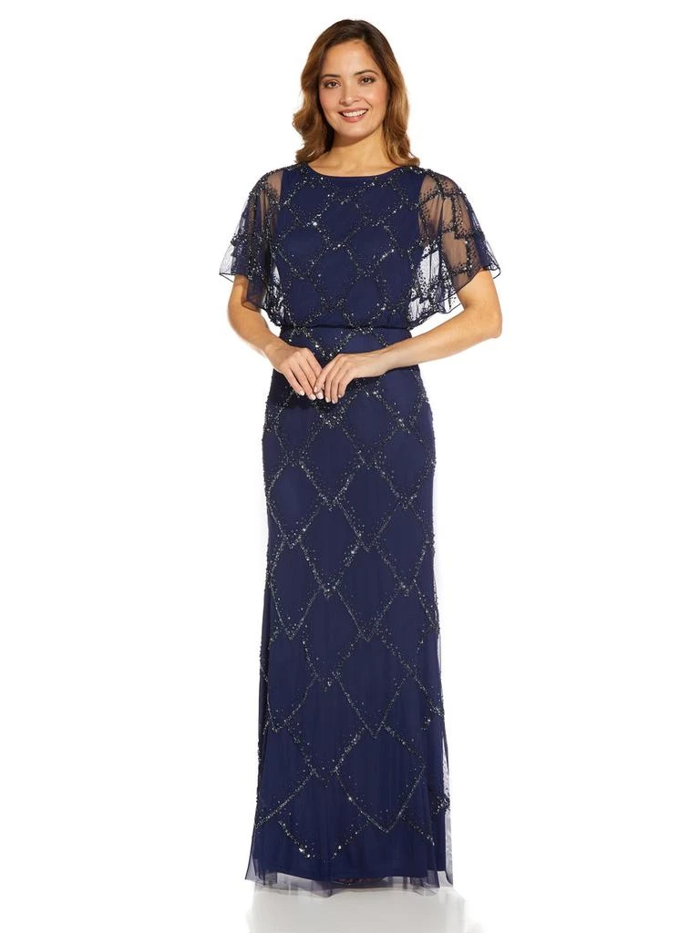 Adrianna Papell Beaded blouson gown 4
