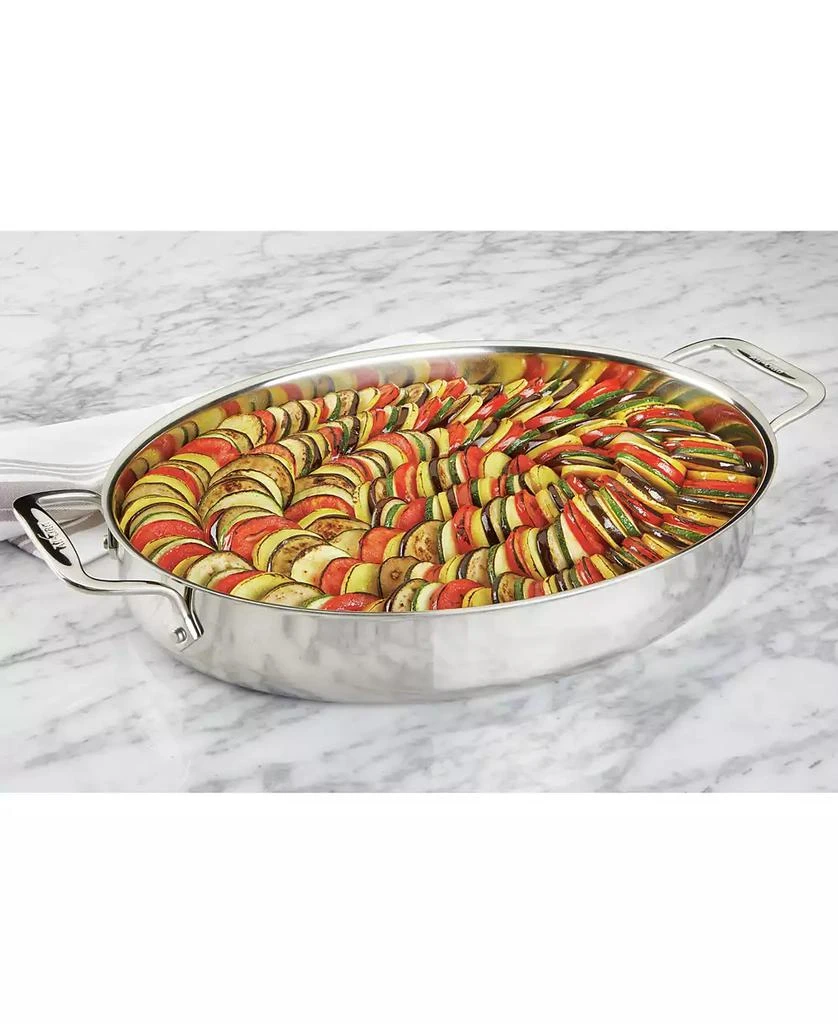 All-Clad Stainless Steel 15" Oval Baker & Pot Holder Set 2