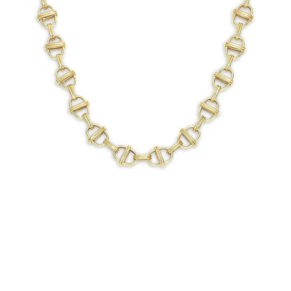 Alberto Amati 14K Yellow Gold Marina Link Chain Necklace, 18" 1