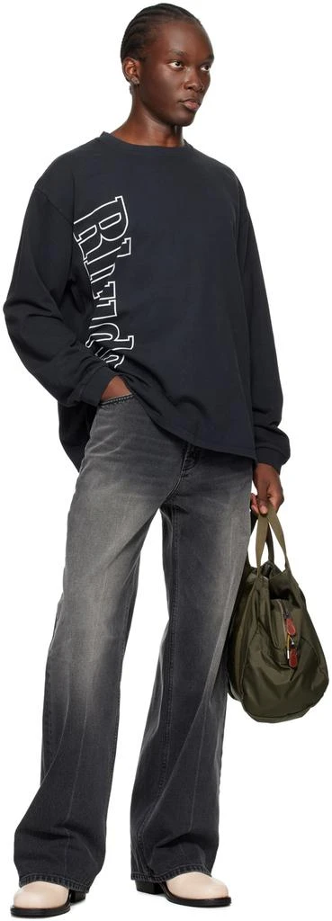 Rhude Black Side Logo Long Sleeve T-Shirt 4