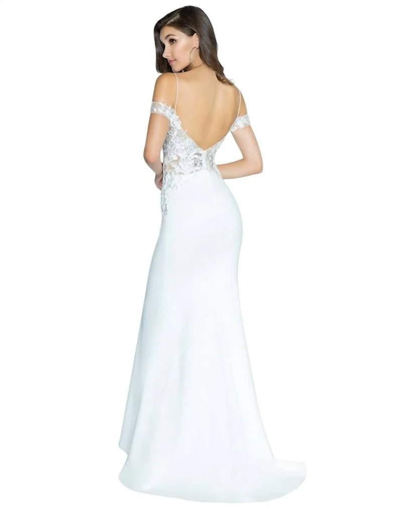 Val Stefani Jersey Mermaid Wedding Dress In Ivory 3