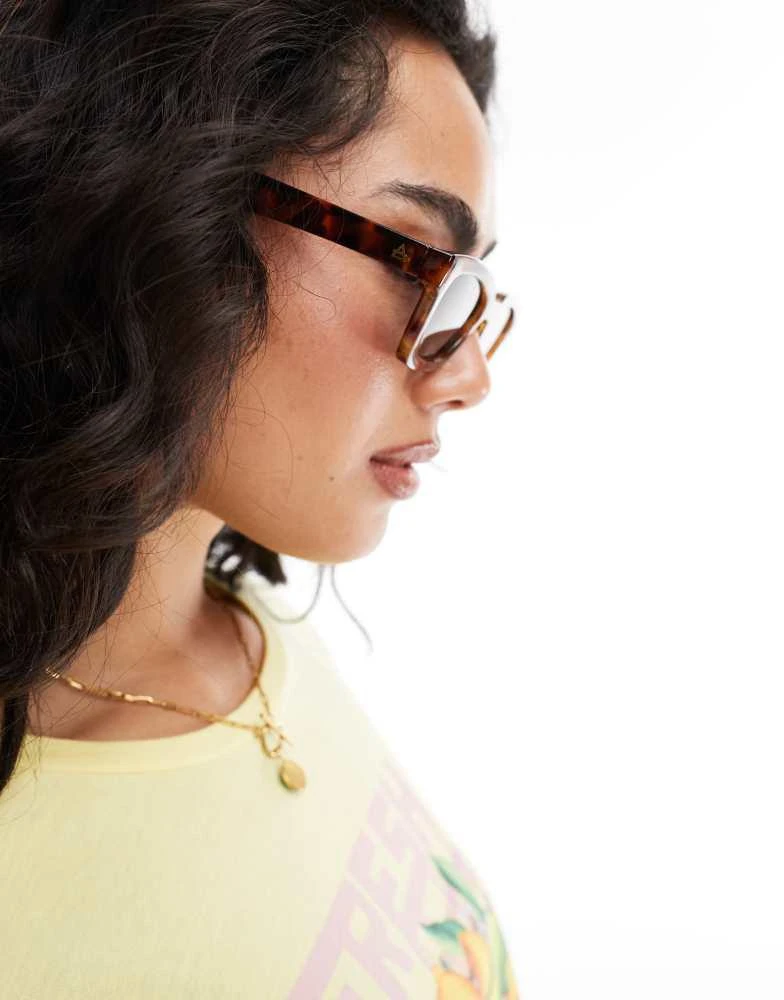 Aire Aire Sculptor slim squares sunglasses in tort 3