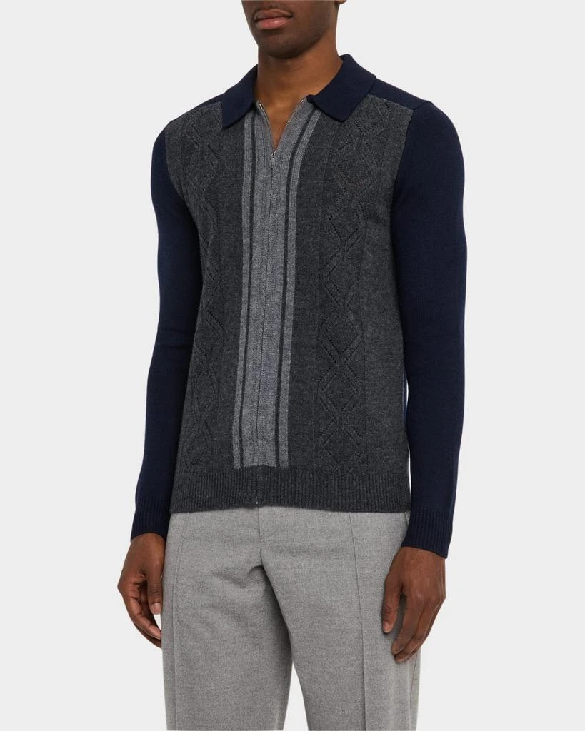 REISS Men's Tennant Colorblock Zip Sweater 4