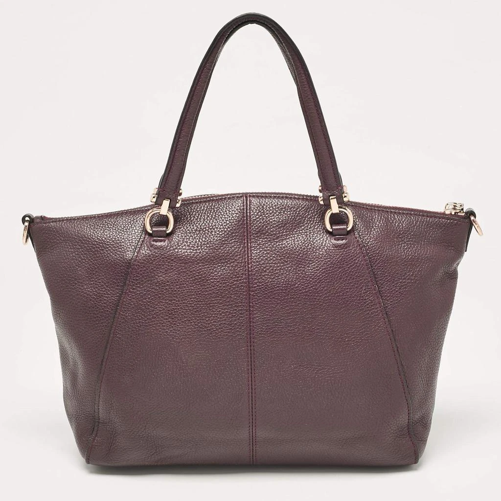 Coach Coach Purple Pebbled Leather Prairie Satchel 4