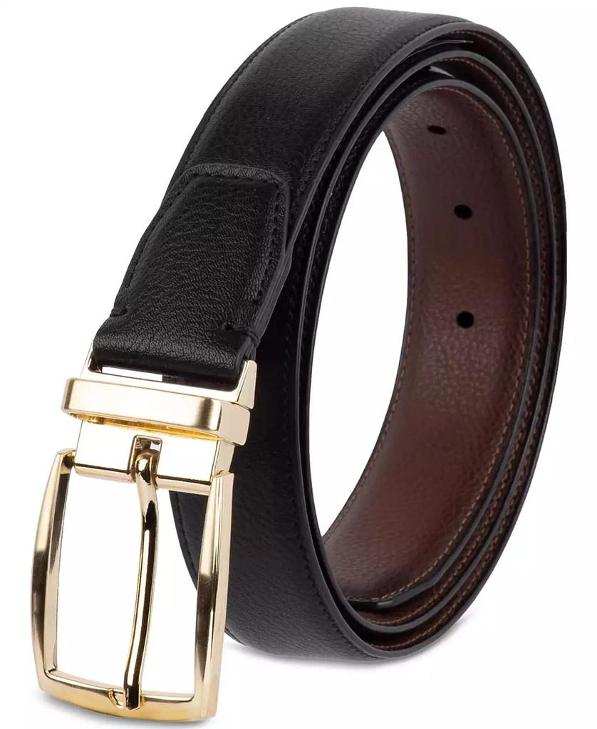 Club Room Men's Reversible Pebble Belt, Created for Macy's 5