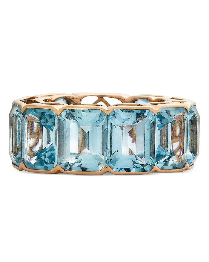 Piranesi 18K Rose Gold Pietra Blue Topaz Eternity Ring 1