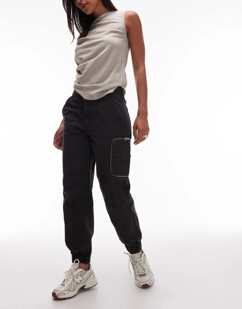 ALL SAINTS Allsaints Florence cuffed jogger trouser in black - BLACK 1