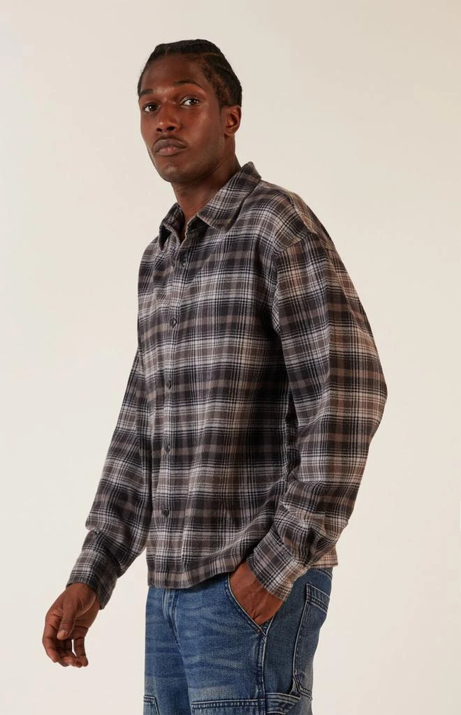 PacSun Gray Washed Flannel Shirt 2