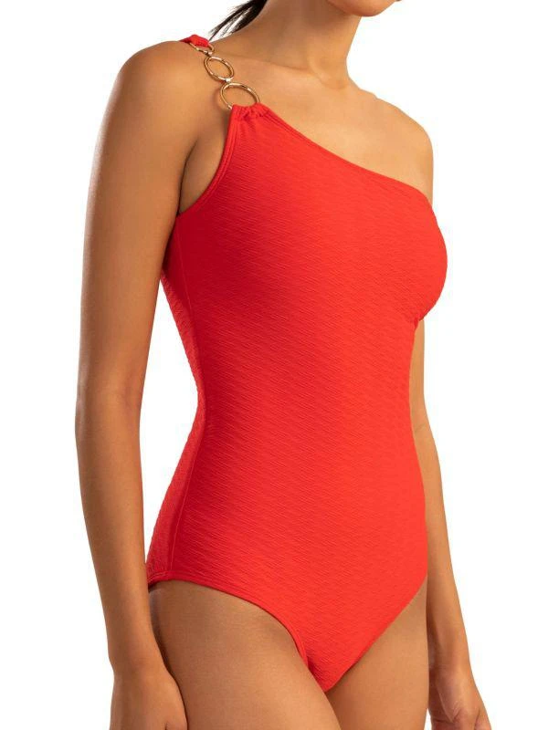 Shoshanna One-Shoulder Ring One-Piece Swimsuit 2