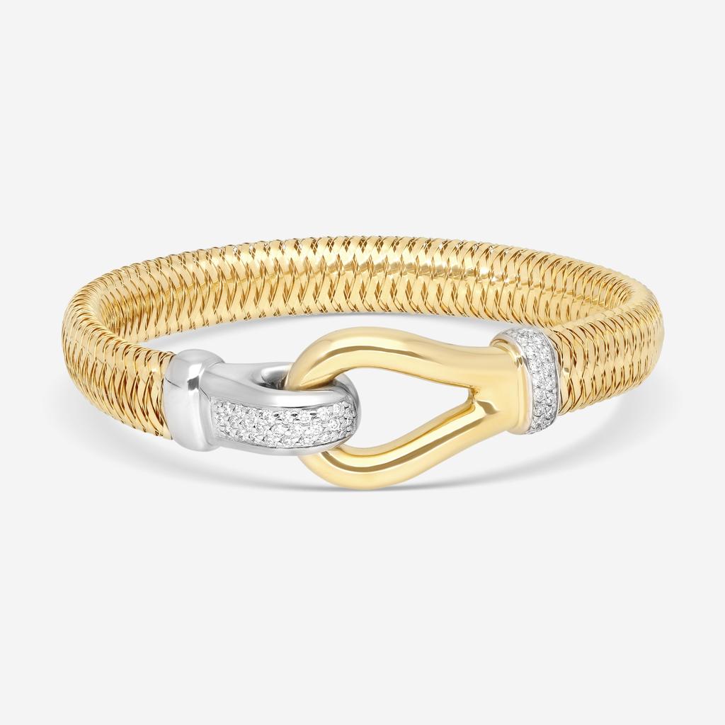 Roberto Coin Roberto Coin Primavera 18K Yellow & White Gold Diamond Bangle Bracelet 5573805AJBAX