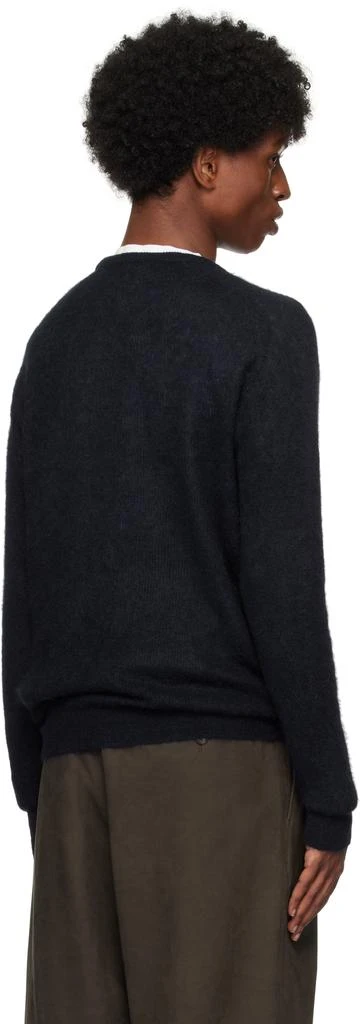 AURALEE Navy Baby Suri Alpaca Sheer Knit Sweater 3